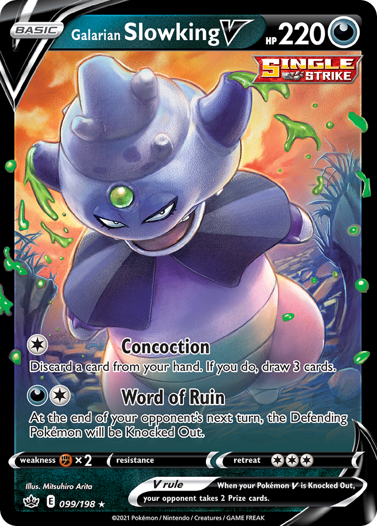 Chilling Reign Galarian Slowking V #99/198